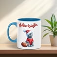 thumbnail image 4 of Hello Winter British Shorthair Football Snowman Welcome Snowy Morning 11oz Accent Two-tone Mug Cat Lover Kitten Owner Gifts Coffee Tea Cup - 01012, 4 of 5