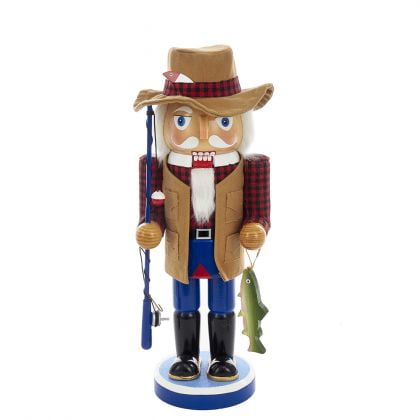 - Kurt Adler 15-Inch Wooden Fisherman Nutcracker