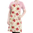 thumbnail image 5 of Pioneer Flower Floral Print Pattern Apron for Women and Men, Cotton Linen Waterproof with Pockets, Adjustable, 33x27 Inch for Kitchen, Gardening, BBQ, Salon, 5 of 6