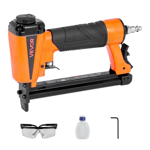 VEVOR Pneumatic Staple Gun, 21 Gauge Pneumatic Upholstery Stapler for 80 Series 1/2-inch Crown 1/4"-5/8" Length Staples, 70-110 PSI Air Staple Gun for Woodworking,Upholstering,Crafts,DIY Projects