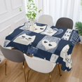thumbnail image 2 of Yayeee Tablecloths for Rectangular Tables 54 x 54 inch Party Table Cover, Blue Cats and Hearts, 2 of 6
