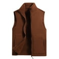 thumbnail image 1 of Camiseta sin mangas con cuello alto para hombre, cálida, de invierno, sin mangas, de color liso, con cuello alto, moderna, deportiva, cálida, con hombros descubiertos, sin mangas., 1 of 2