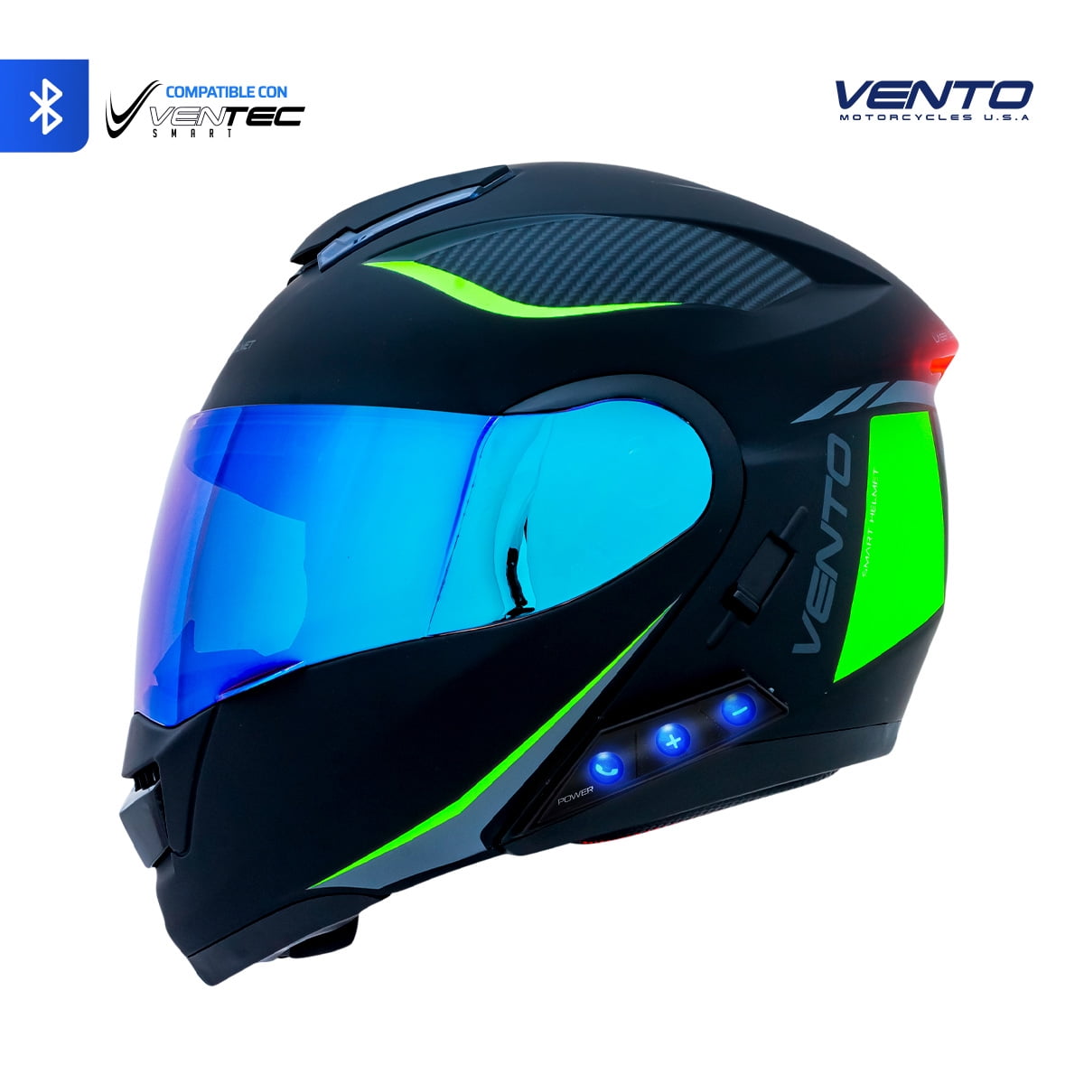 Bluetooth Casco Vento Vintage Casco Abatible Vento Gtv1 Talla L