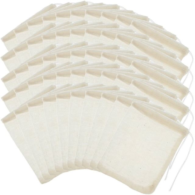 100 Pcs Drawstring Cotton Bags Cotton Muslin Bags Reusable Muslin Drawstring Bags Muslin Storage Bag