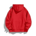thumbnail image 4 of SAATLERI Hoodies for Men Zip Up Cozy Fleece Sweatshirt Casual Hood Drop Shoulder Solid Pullover with Pocket, 4 of 4