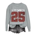 thumbnail image 2 of YueHuiYing Women Long Sleeve Sweatshirts Oversized Crewneck Pullover Casual Knit Graphic Tops Sweater, 2 of 6