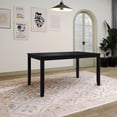 thumbnail image 2 of Home Design Ouray Dining Table, Black - Wood Grain Embossed, Rectangular Table with Split Top, Sturdy Construction, 2 of 6