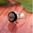 thumbnail image 1 of Smoky Quartz Ring Boho Hippie Quartz Ring / Stackable Ring Anniversary Gift Ring, 1 of 5