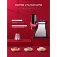 thumbnail image 5 of FOHERE Electric Cheese Grater & Veggie Slicer Chopper, Food Prep Appliance, 150W, Red, 5 of 10