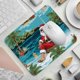 thumbnail image 2 of Alfombrilla de ratón con estampado de Papá Noel en la playa, personalizada, con textura premium, base de goma antideslizante, tamaño pequeño, 21 x 24 cm, 2 of 7