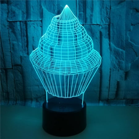 

TIMPCV Wekity 3D illusion night light USB powered 7-color LED light suitable for children s gift bedroom decoration