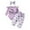 Purple, variant on Valentine Outfit Baby Girl Long Sleeve Letter Print Ruffle Romper Bodysuit Pants and Headband Set Cute Baby Girl Clothes Baby Outfit 6-9 Months
