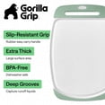 thumbnail image 3 of GORILLA GRIP Oversized 100% BPA Free Reversible Kitchen Cutting Board Set of 3, Juice Grooves, Dishwasher Safe, Red Blue Green, 3 of 10
