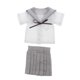 thumbnail image 4 of Uniforme escolar de muñecas BJD Ropa de muñeca articulada con de 1/4- japonés, apto para Night Lolita u otras de 45CM , gris, 4 of 8