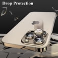 thumbnail image 3 of Designed for iPhone 14 Pro Max Camera Lens Protector, for iPhone 14 Pro Camera Lens Protector, Individual Metal Anti Scratch HD Clear Case Friendly Tempered Glass Camera Cover, 1 Set, 3 of 5