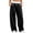 Black, variant on Women’s Wide Leg Sweatpants Fashion Drawstring Color Patchwork Elastic Waist Casual Loose Daily Sweat Pants Pink S