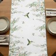 thumbnail image 5 of Table Runners 72 Inches Long Dress Scarves, Green Eucalyptus Leaves Farmhouse Kitchen Table Runner, Coffee Tablerunners, Birds Flowers Spring Watercolor Floral 14x72 Inch, 5 of 9