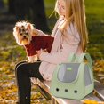 thumbnail image 3 of Wekity Pet Outing Backpack,Cat Backpacks for Carrying,Dog Carrier Backpack,Fully Ventilated Mesh Adjustable Portable Backpack,Pet Backpack for Traveling,Dog Carrier Bag for Hiking Walking Cycling-0619, 3 of 5