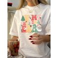thumbnail image 1 of Playera Deportiva Manga Corta Mujer Dry-FitWomen's Vintage Christmas Graphic Tee - "In My Christmas Era" Retro Holiday Design, Casual Round Neck Short Sleeve T-Shirt, Festive Santa & Tree Print, Whi, 1 of 7