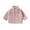 Pink, variant on hoksml Toddler Kids Boys Girls Winter Faux Fur Fleece Jacket Solid Color Stand-Up Collar Zip Warm Coat With Pockets