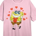 thumbnail image 2 of Spongebob Squarepants Valentine Crew Neck Short Sleeve Cradle Pink Women's Night Shirt-XL, 2 of 2