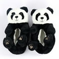 thumbnail image 6 of Oooh Geez Women's Funny Cute Fluffy House Slippers with Grippers, Tofu the Panda, M, 6 of 8