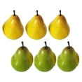 thumbnail image 6 of Zcyifa fake pear 6Pcs Pear Models Lifelike Simulation Pear Decors Artificial Pear Household Fruit Models for Shop, 6 of 11