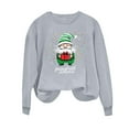 thumbnail image 5 of Xdegoge Santa Claus Christmas Sweatshirts for Women Crew Neck Long Sleeve Tops Xmas Tree Graphic Shirts Merry Women'S Winter Shirts Christmas Shirts Plus Size Women, Gray XL, 5 of 6