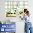 thumbnail image 5 of Bunny 8 Pack Art Acoustic Panels Sound Absorbing Bunny Green Gingham Easter Eggs Decorative Soundproof Wall Panels Self Adhesive for Nursery Game Room Girls Bedroom 48"x32", 5 of 7