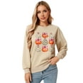 thumbnail image 2 of Cogild Spooky Scream Face Halloween Festival Sweatshirt for Womens Cozy Hollwenns Graphic Pullover Sweatershirts for Womens, 2 of 7
