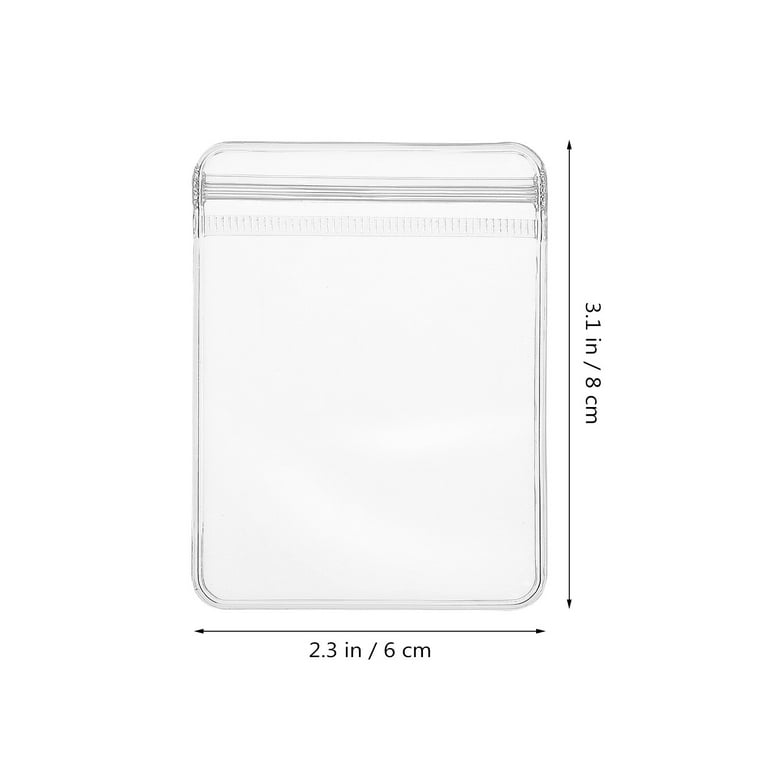 Fnuiddt 100 Pack PVC Clear Jewelry Anti Oxidation Zipper Bag Antitarnish Plastic Bags for Packaging Jewelry Rings Earrings Transparent Poly Pouch (Clear