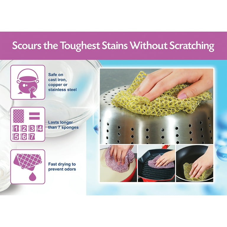 Non-Scratch Strawberry Dish Towel - Eco-Friendly Kitchen Scouring Pad –  pocoro