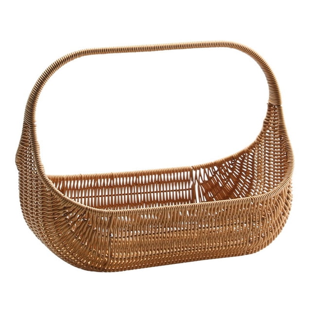 Picnic Basket Vegetable Serving Basket Straw Storage Basket Garden Basket Fast Food Basket Wedding Flower Girl Basket Rattan Flower Basket Petal Wicker Vegetable Basket Travel