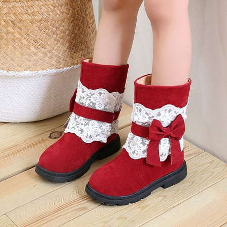 

Baby shoes Toddler Infant Kids Baby Girls Butterfly Knot Princess Shoes Boots Fragarn