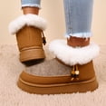 thumbnail image 4 of Lenago Women's Bootie Fluffy Snow Shoes House Slippers Warm Faux Suede Platform with Soft Comfortable Foam Cozy House Slipper for Winter Indoor & Outdoor Boots, 4 of 9