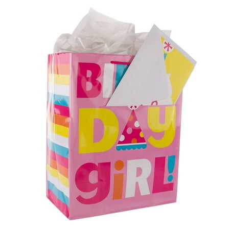 6pc Hallmark Kid's Birthday Gift Bag Set Complete Large Bags, Tissue, Cards