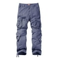 thumbnail image 4 of Matchstick Men's Retro Relaxed Plus Size Cargo Pants with Multi Pockets, 4 of 7