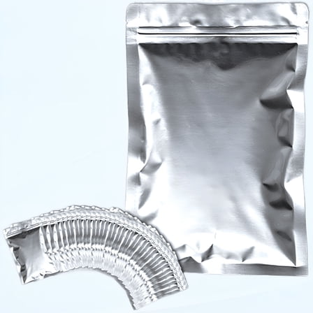 CCOCC 50Pcs 1Gallon Mylar Bags,Resealable Mylar Food Storage Bags 10"x14" Mylar Ziplock Bag Heat Sealable for Long Term Food Storage