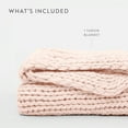 thumbnail image 3 of Comfort Canopy - Throw Blanket, Blush Pink Chunky Soft Acrylic Hand-Knit, 3 of 10