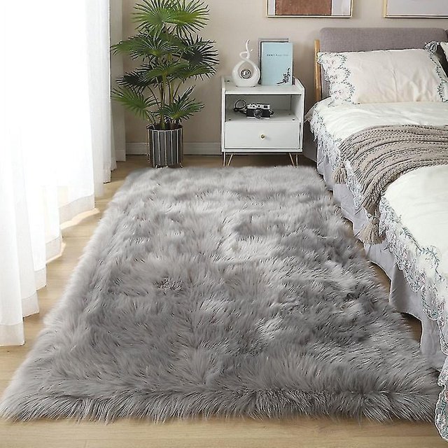 Thick Carpet Soft Sheepskin For Living Room Plush Rug Bedroom Faux Fur Wool Fluffy Floor Carpets Window Bedside Home Decor Rugs