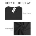 thumbnail image 4 of NISVIYA Plus Size Shirts for Women Dressy V Neck Tops Loose Fit Long Sleeve Tunics Elegant Blouse, 4 of 5