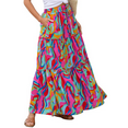 thumbnail image 4 of SOMER Skirts For Women Casual High Waist Tie Paisley Print Long Maxi Skirt With Pockets, 4 of 7