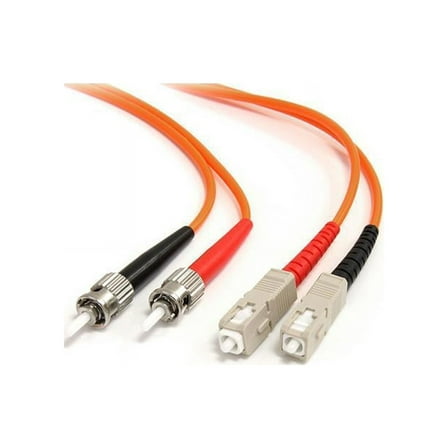 StarTech.com 1m Fiber Optic Cable - Multimode Duplex 62.5/125 - LSZH - ST/SC - OM1 - ST to SC Fiber Patch Cable (FIBSTSC1) - Network cable - ST multi-mode (M) to SC multi-mode (M) - 1 m - fiber optic - duplex - 62.5 / 125 micron
