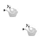 thumbnail image 3 of Kearding Regadera 2 en 1 Hervidor de jardinería pequeño Cisne Pot Casa Jardín Rociador Herramientas de riego Rociador de plástico Blanco Type2 NO2, 3 of 6