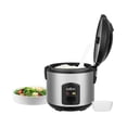 thumbnail image 3 of Salton 8 Cup Jar Style Automatic Rice Cooker with Food Steaming Basket, Measuring Cup & Spatula, Removable Non-Stick Cooking Bowl (RC2027), 3 of 6