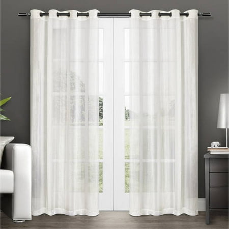 Exclusive Home Curtains 2 Pack Penny Sheer Grommet Top Curtain
