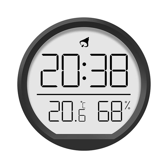 Reloj de pared Digital, reloj de cabecera de 2,9 pulgadas, silencioso, sin , multiusos, 12/24H, con temperatura, funciona con batería para Negro