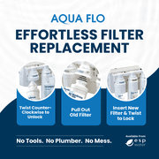 Aqua Flo 41407005 UF41407005 Under-Sink Water Filters Multi Filter 4-Stage Under-Sink Filtration System