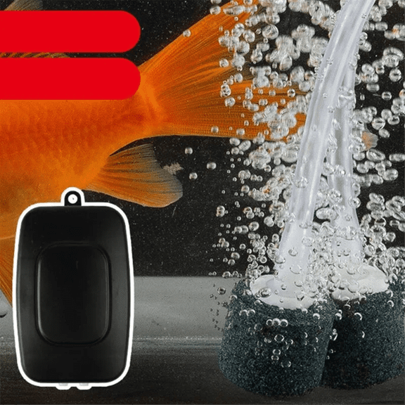 Fish Tank Air Pump USB Powered Aerator Aquarium Accessories Adjustable Air Valve Silent Bubble Oxygen Pump(Black)