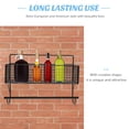 thumbnail image 3 of 1 estante de baño sin perforaciones, estante de almacenamiento de hierro para baño, inodoro, cocina, montado en la pared, 3 of 7